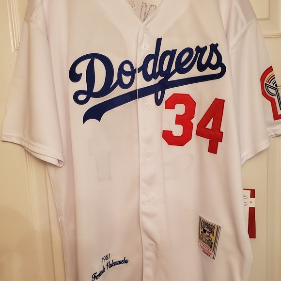 mitchell and ness fernando valenzuela jersey